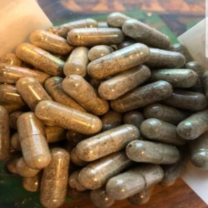 Capsule with Psilocibina mushroom